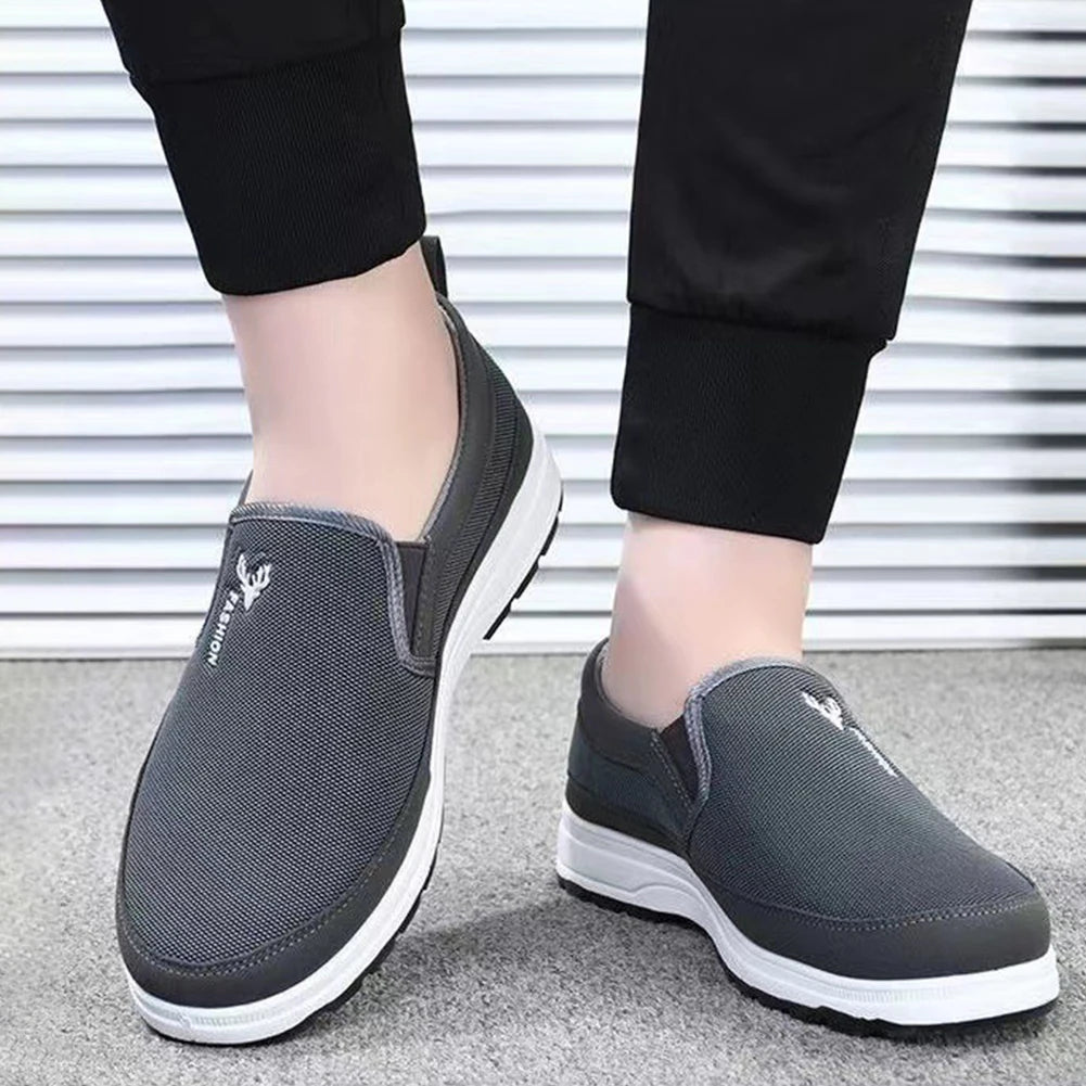 chaussures plates et confortables en tissu antidérapant