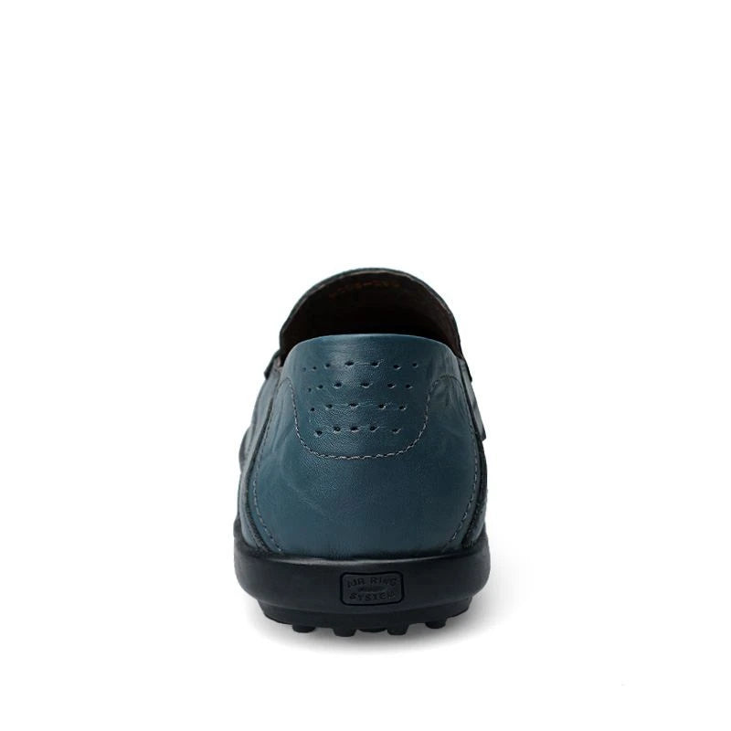 Chaussures en cuir véritable pour hommes, mocassins décontractés de luxe