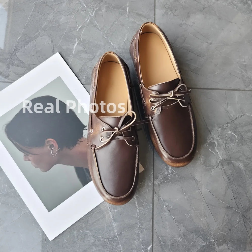 Mocassins en daim vintage pour femmes