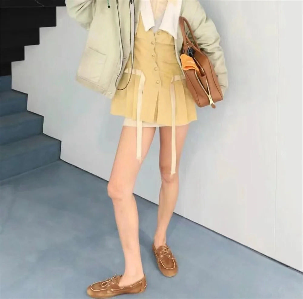 Mocassins en daim vintage pour femmes
