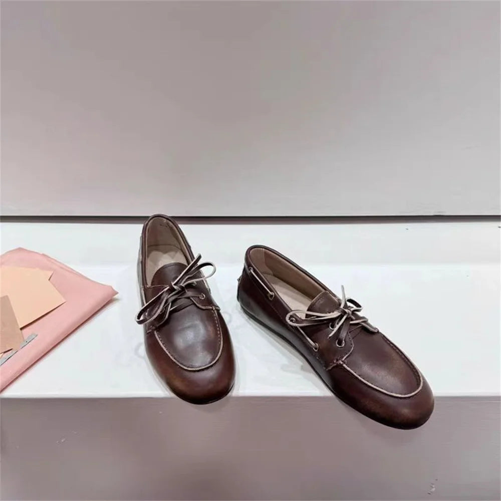 Mocassins en daim vintage pour femmes