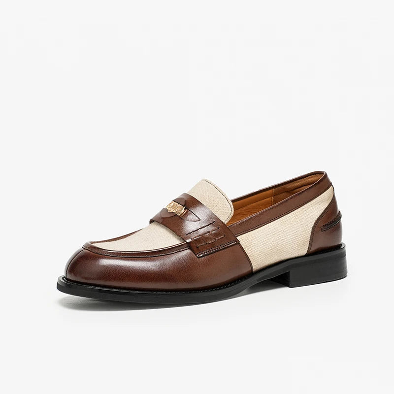 Mocassins en cuir véritable pour femme