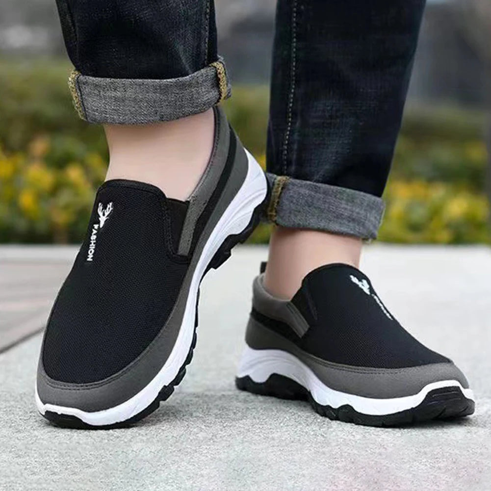 chaussures plates et confortables en tissu antidérapant