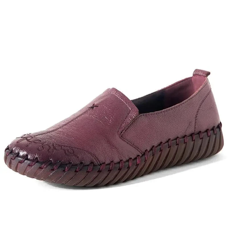 Mocassins en cuir de vache tendance pour femmes