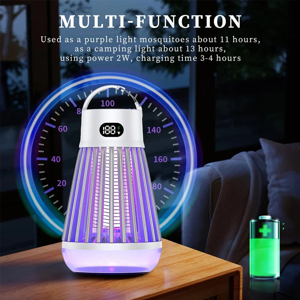 Lampe anti-moustiques à décharge électrique, lumière UV