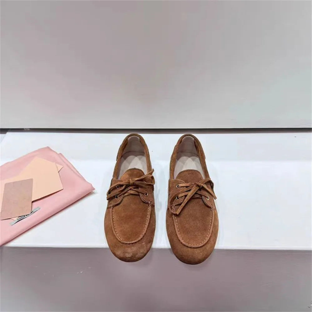 Mocassins en daim vintage pour femmes