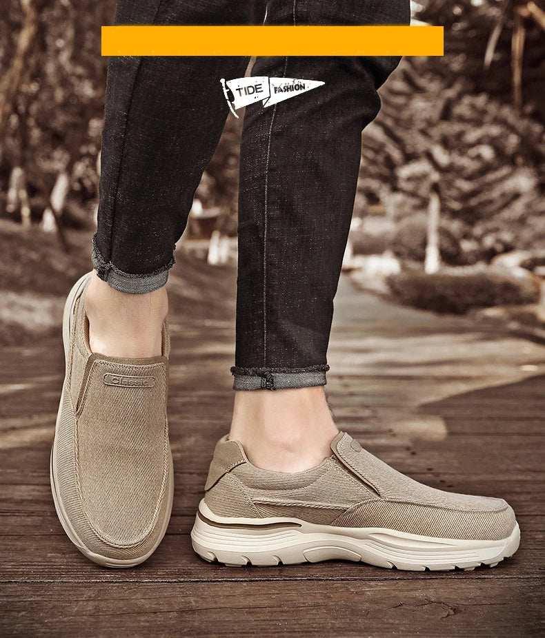 Chaussures décontractées en toile respirantes pour hommes