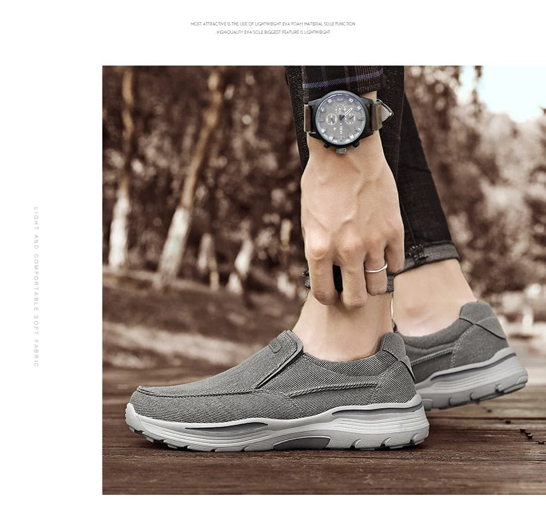 Chaussures décontractées en toile respirantes pour hommes