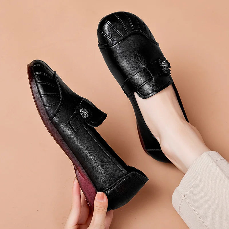 Chaussures pour femmes en cuir véritable