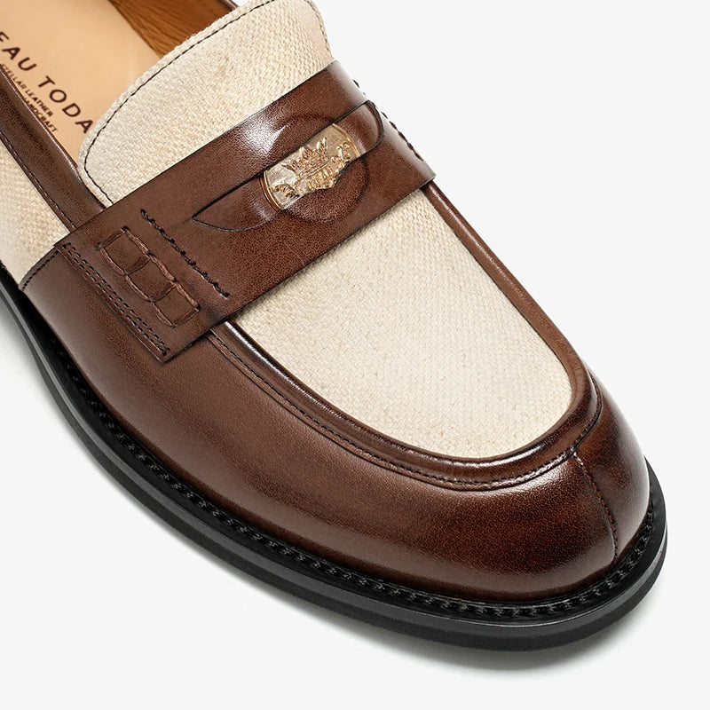 Mocassins en cuir véritable pour femme