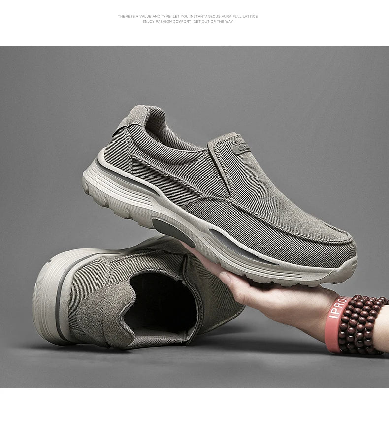 Chaussures décontractées en toile respirantes pour hommes