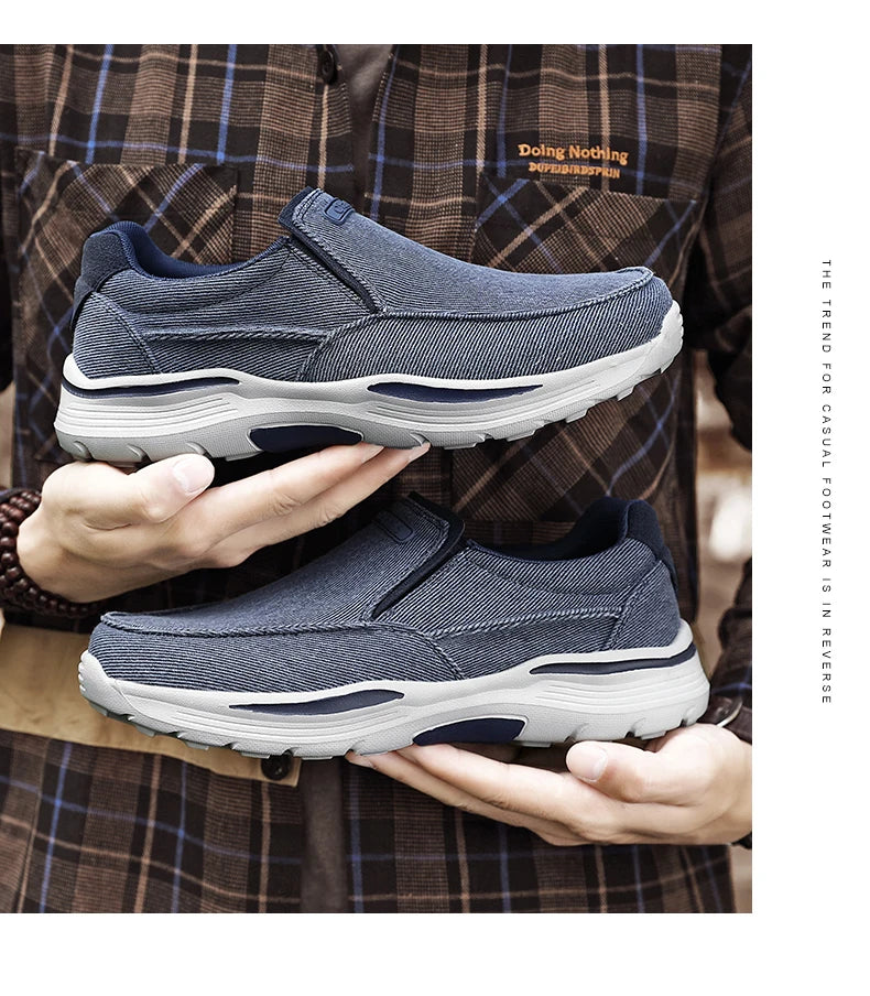 Chaussures décontractées en toile respirantes pour hommes