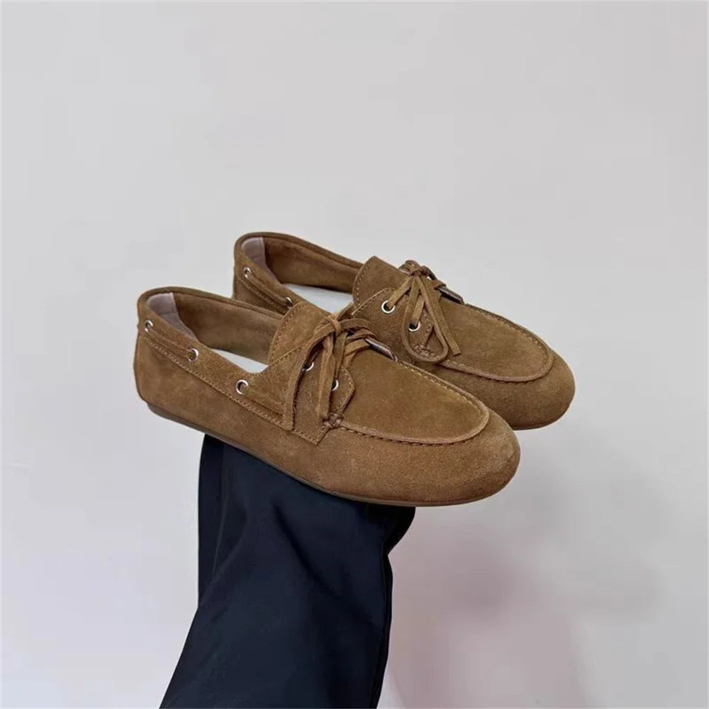 Mocassins en daim vintage pour femmes
