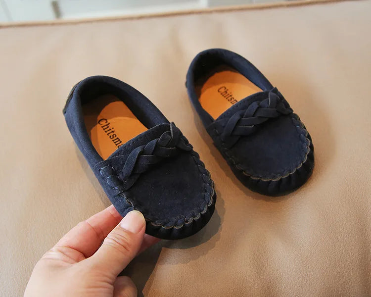 mocassins souples et tendance pour enfants, chaussures plates décontractées
