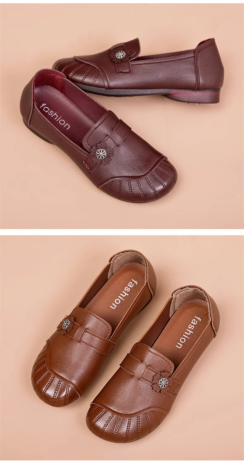 Chaussures pour femmes en cuir véritable