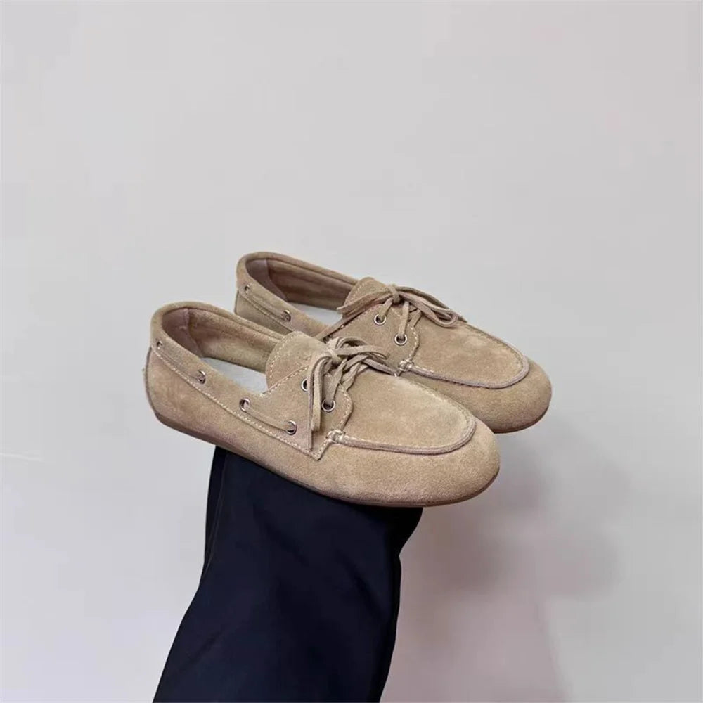 Mocassins en daim vintage pour femmes