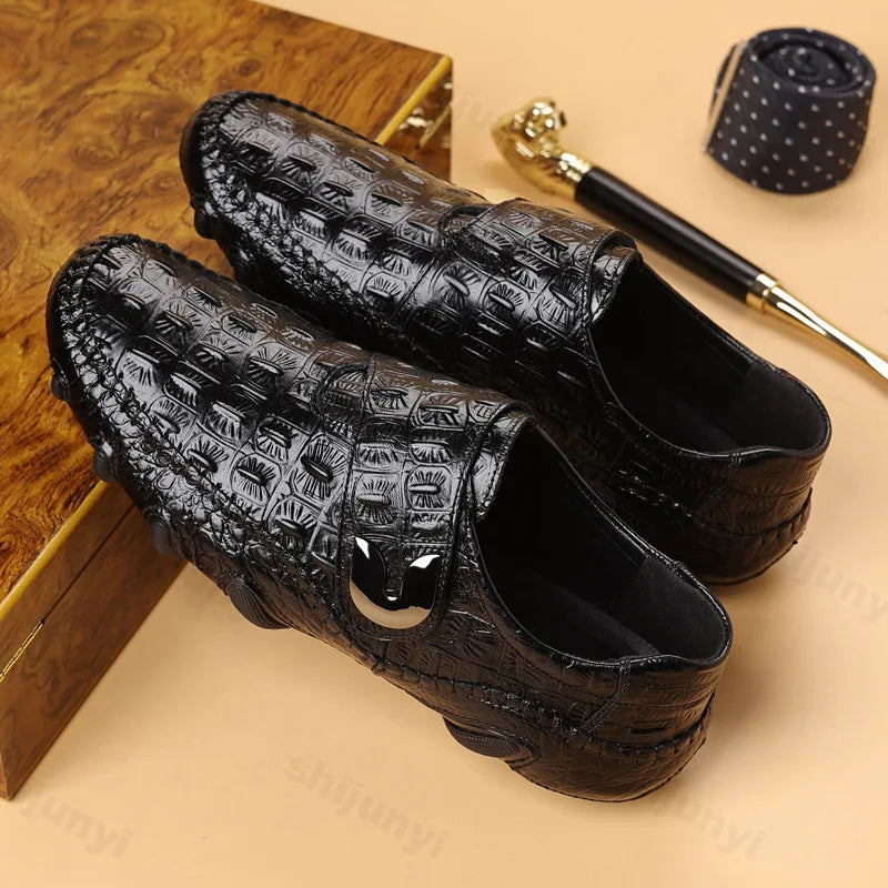 Mocassins cuir de luxe pour homme