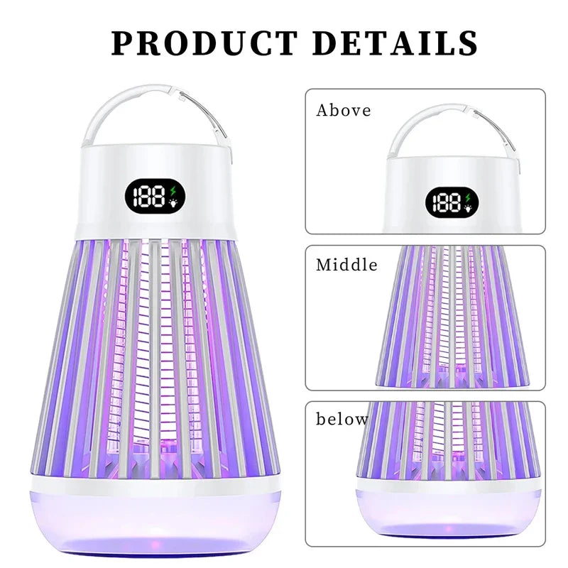 Lampe anti-moustiques à décharge électrique, lumière UV