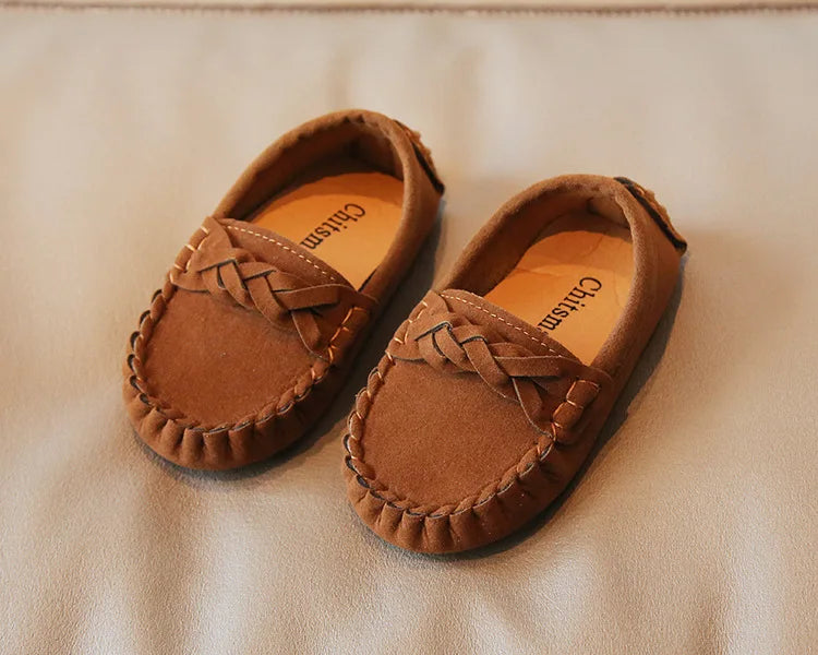 mocassins souples et tendance pour enfants, chaussures plates décontractées