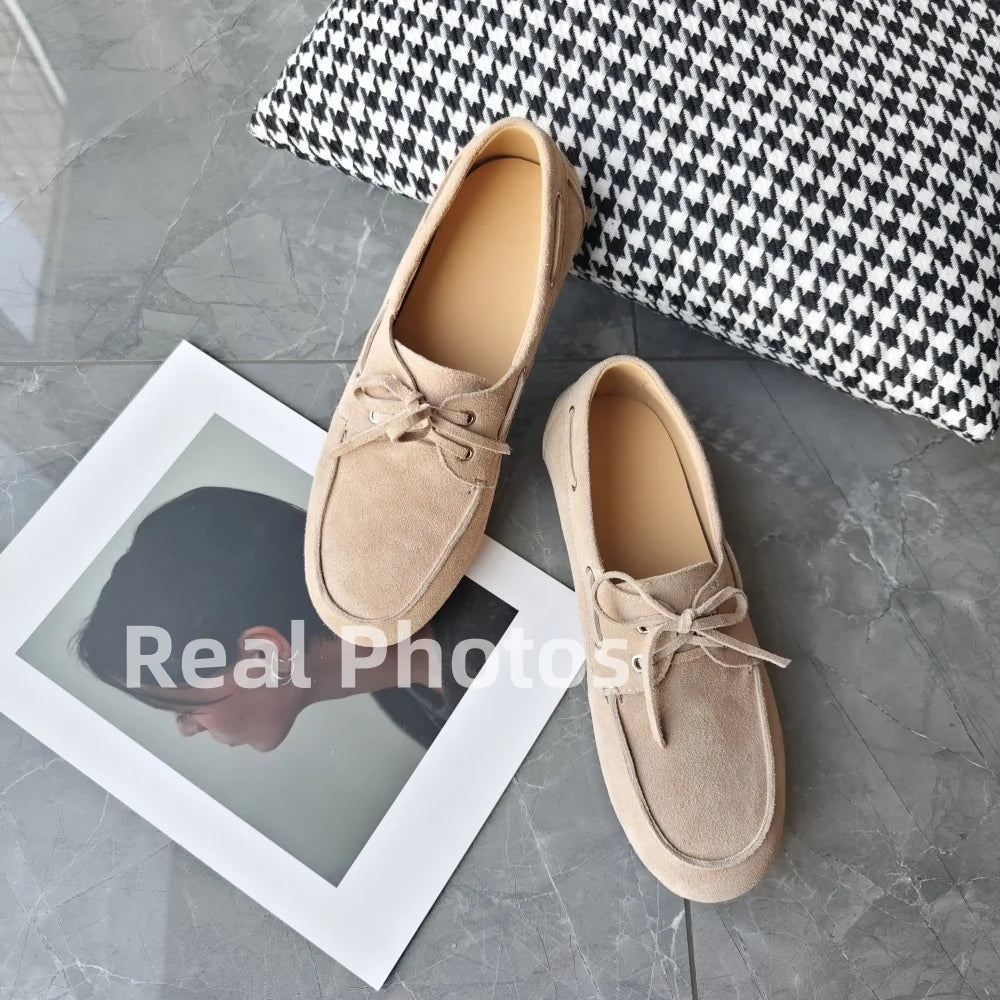 Mocassins en daim vintage pour femmes