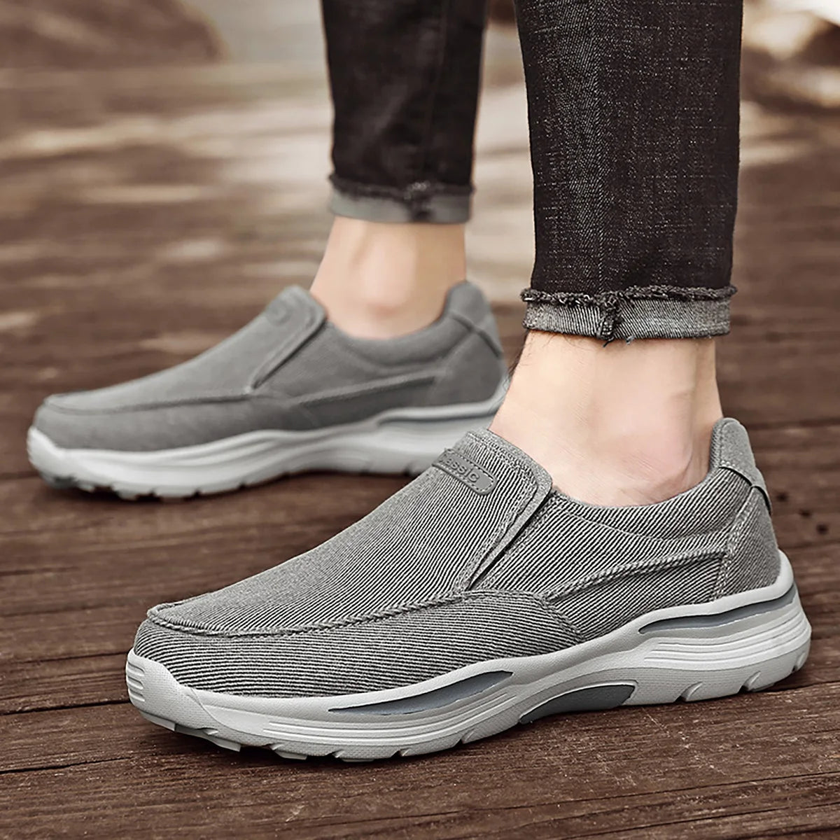 Chaussures décontractées en toile respirantes pour hommes