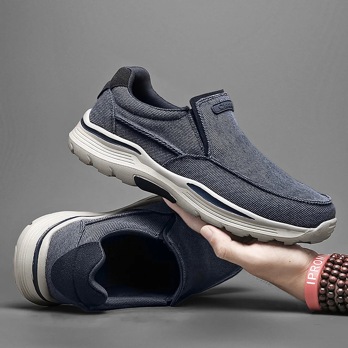Chaussures décontractées en toile respirantes pour hommes