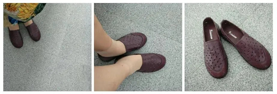Mocassins en cuir de vache tendance pour femmes