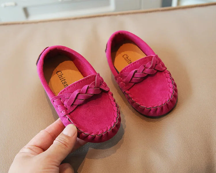 mocassins souples et tendance pour enfants, chaussures plates décontractées