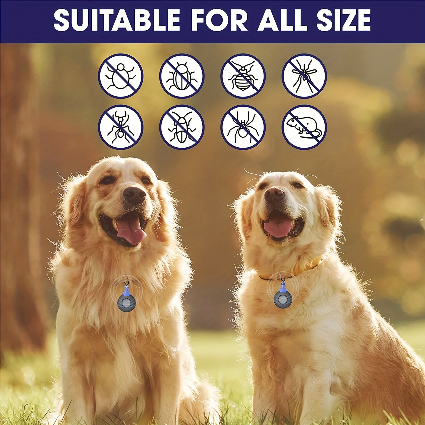 Ultrasonic Flea & Tick Repeller For Pets - Mosquito Repellent - Bug Repellent - Insect Repellent - Ultrasonic Pest Repeller - Flea And Tick Prevention For Cats & Dogs - Dog Flea & Tick Control The Flea Collar Will Protect You