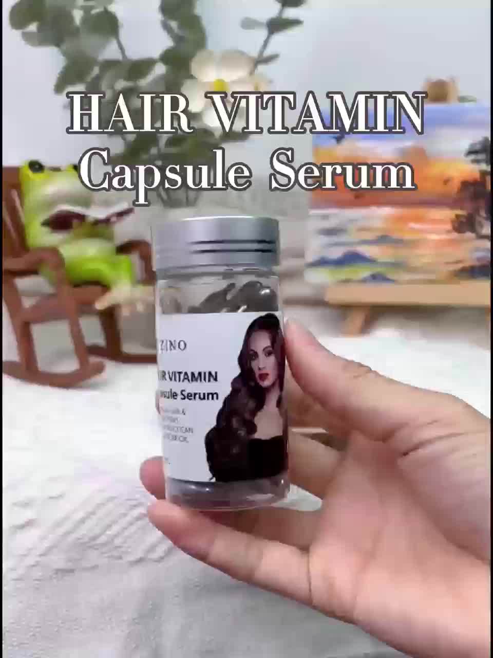 50pcs Vitamin Hair Capsules: Care For Dry Hair & Make It Look Glossy & Shiny!