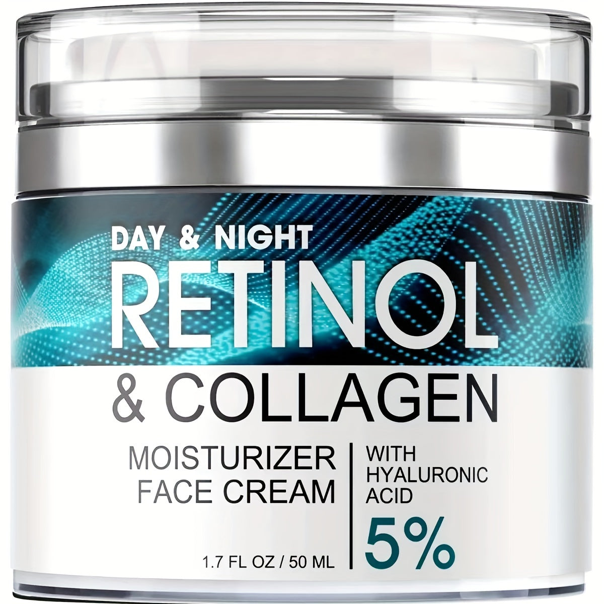 1pc 50ml Retinol Face Moisturizer, Moisturizing Cream With Collagen, Hyaluronic Acid, Vitamin C+E, Soothes Dry Skin, Improves Elasticity, Hydrating Lotion For Women And Men