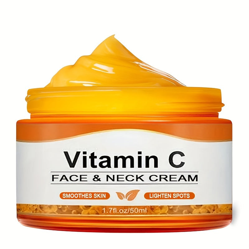 50ml Vitamin C Intensive Moisturizing Cream - Hydrates, Firms, and Nourishes All Skin Types - Alcohol-Free, Hyaluronic Acid Enriched, Anti-Drying, Unisex Adult Skin Care