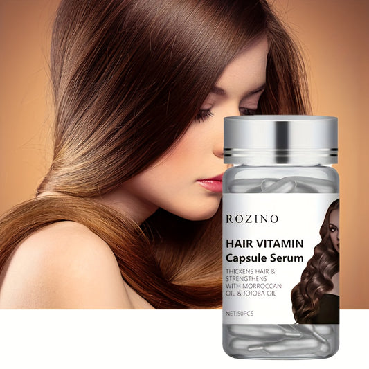 50pcs Vitamin Hair Capsules: Care For Dry Hair & Make It Look Glossy & Shiny!